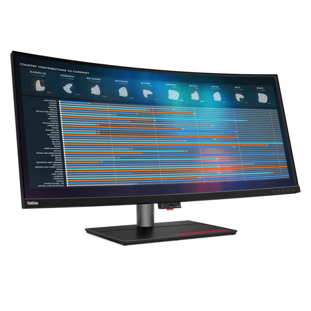Lenovo 62C1GAT6UK ThinkVision P40w-20 40" Class WUHD Curved Screen LCD Display Desktop Monitor Lenovo