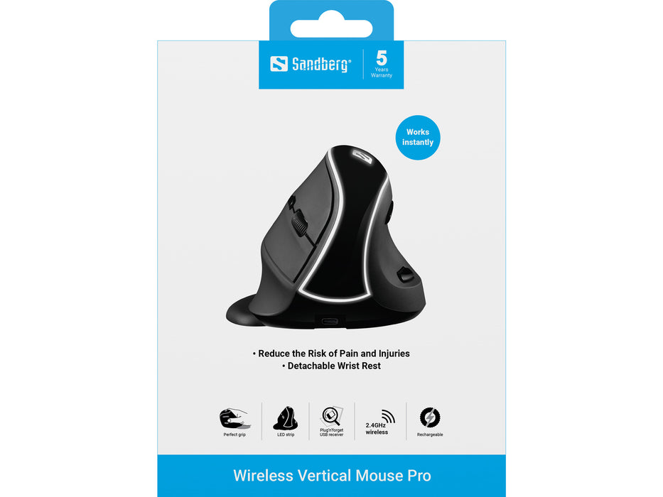 Sandberg Wireless Vertical Mouse Pro | 630-13