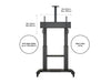 Multibrackets Height Adjustable Mobile Trolley With Media Shelf & Camera Holder - Up to 60-100" Screen