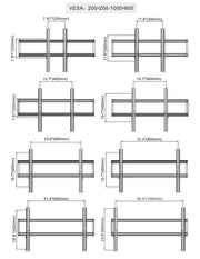 Multibrackets Height Adjustable Mobile Trolley With Media Shelf & Camera Holder - Up to 60-100" Screen
