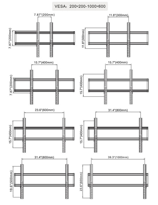 Multibrackets Height Adjustable Mobile Trolley With Media Shelf & Camera Holder - Up to 60-100" Screen