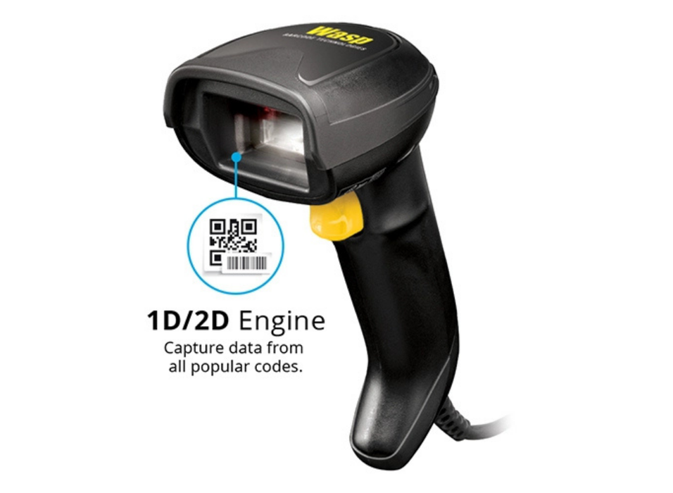 Wasp WDI4700 Industrial 2D Barcode Scanner w/USB Cable | 633809007149 Wasp Barcode Scanner Wasp