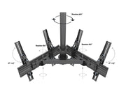 Multibrackets MBC2UPV M Pro 1.5m 2-Screen Ceiling Mount For 43"-50" Screens | 7350105216343 Ceiling Mount Bracket Multibrackets