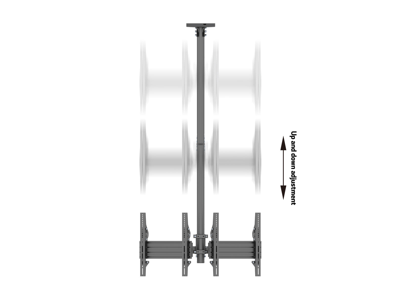 Multibrackets MBC2UPV M Pro 1.5m 2-Screen Ceiling Mount For 43"-50" Screens | 7350105216343 Ceiling Mount Bracket Multibrackets
