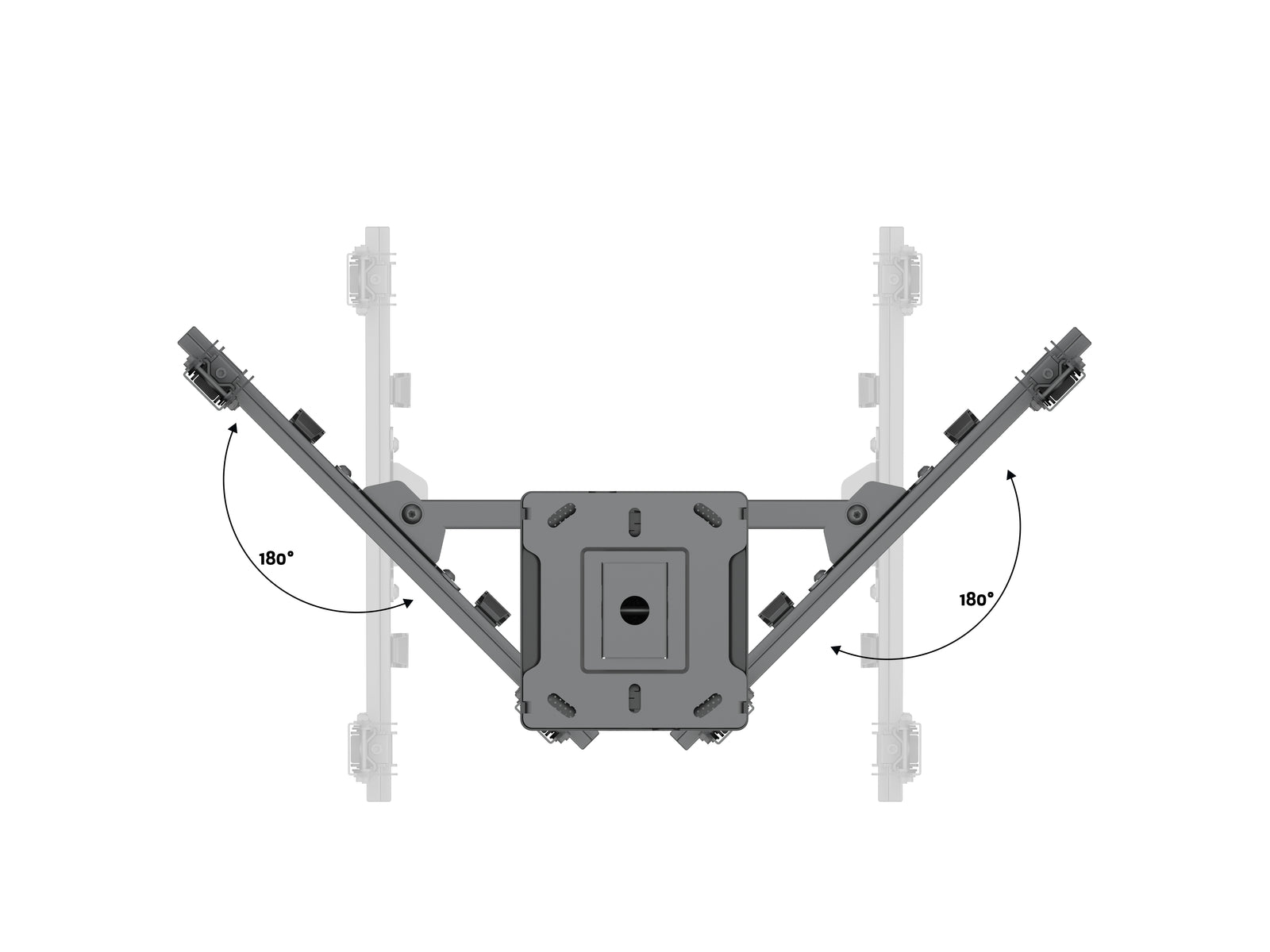 Multibrackets MBC2UPV M Pro 1.5m 2-Screen Ceiling Mount For 43"-50" Screens | 7350105216343 Ceiling Mount Bracket Multibrackets