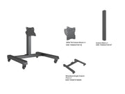 Multibrackets M Pro Series Mobile Floor Stand 60 Tilt Up VESA 200 – Black | 7340234816354 Mount Accessories Multibrackets