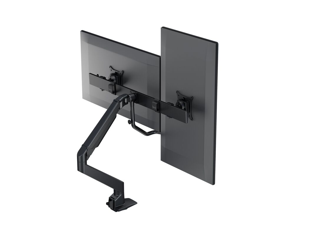 Multibrackets M VESA Gas Lift Dual Monitor Arm with Duo Crossbar for 15"–28" Monitors | 7350073736355