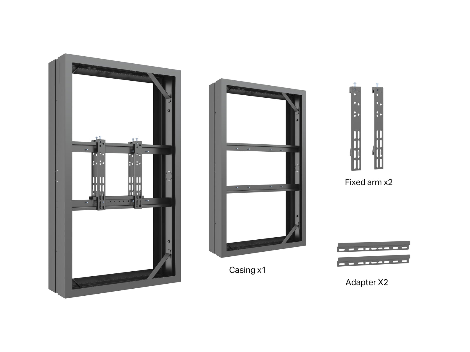 Multibrackets M Pro Series Enclosure 43" Medium B2B Black Signage Display Enclosures Multibrackets