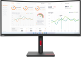 Lenovo 63D4GAT1UK ThinkVision T34w-30 34" Curved 3440 x 1440 UWQHD USB-C Monitor