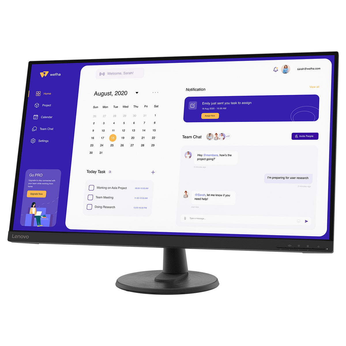 Lenovo C32u-40 31.5 Inch 4K Ultra HD 60Hz LED Monitor Desktop Monitor Lenovo