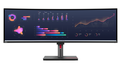 Lenovo 63DBRAT1UK/P49w-30 ThinkVision 49" 5K 60Hz Curved DQHD Thunderbolt USB-C Monitor Lenovo Monitors Lenovo