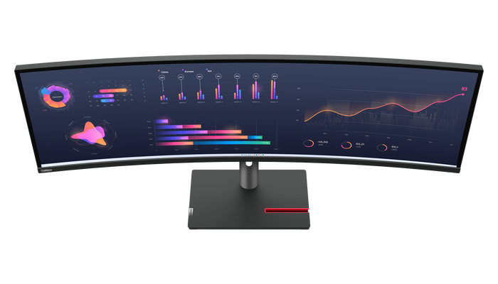 Lenovo 63DBRAT1UK/P49w-30 ThinkVision 49" 5K 60Hz Curved DQHD Thunderbolt USB-C Monitor Desktop Monitor Lenovo