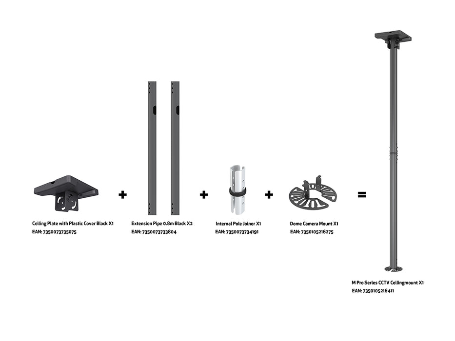 Multibrackets Digital Pro Series CCTV Ceiling Mount Ceiling Mount Bracket Multibrackets
