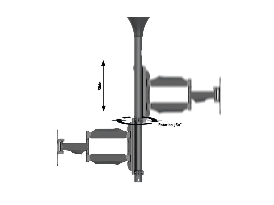 Multibrackets 17" - 42" - 1.5m Pole Single Side Display Ceiling Mount Ceiling Mount Bracket Multibrackets