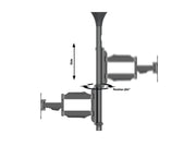 Multibrackets 17" - 42" - 1.5m Pole Single Side Display Ceiling Mount Ceiling Mount Bracket Multibrackets