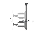 Multibrackets 17" - 42" - 1.5m Pole Single Side Display Ceiling Mount Pro Ceiling Mount Bracket Multibrackets