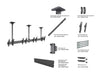 Multibrackets 0.8m Tilt 32"-50" Pro Series Menu Board Ceiling Mount For 4 Screens Menu Board Mounting Systems Multibrackets