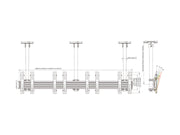 Multibrackets 0.8m Tilt 32"-50" Pro Series Menu Board Ceiling Mount For 4 Screens Ceiling Mount Bracket Multibrackets
