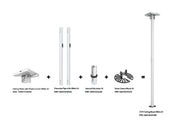 Multibrackets Display Pro Series CCTV Ceilingmount White Ceiling Mount Bracket Multibrackets