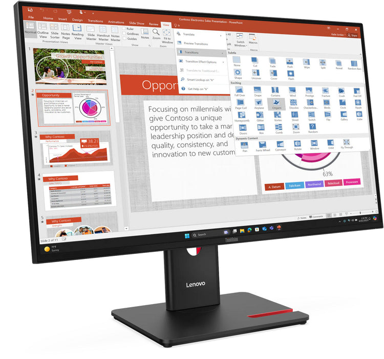 Lenovo ThinkVision T27-40 27" Class LCD Monitor | 64A5MAT6UK Desktop Monitor Lenovo
