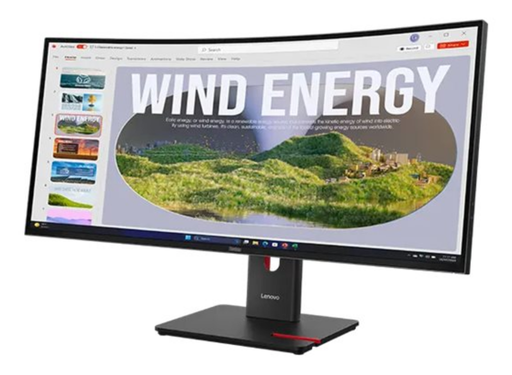 Lenovo ThinkVision T34WD-40 34" 120Hz 4ms Curved UWQHD USB-C Docking Monitor Desktop Monitor Lenovo