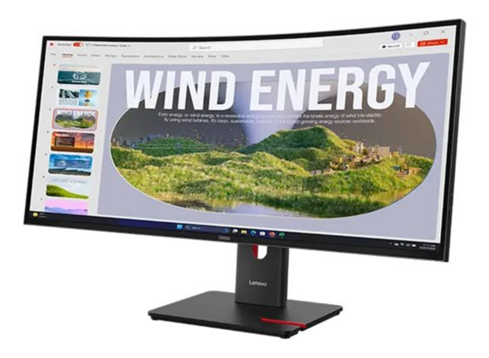 Lenovo ThinkVision T34WD-40 34" 120Hz 4ms Curved UWQHD USB-C Docking Monitor Desktop Monitor Lenovo