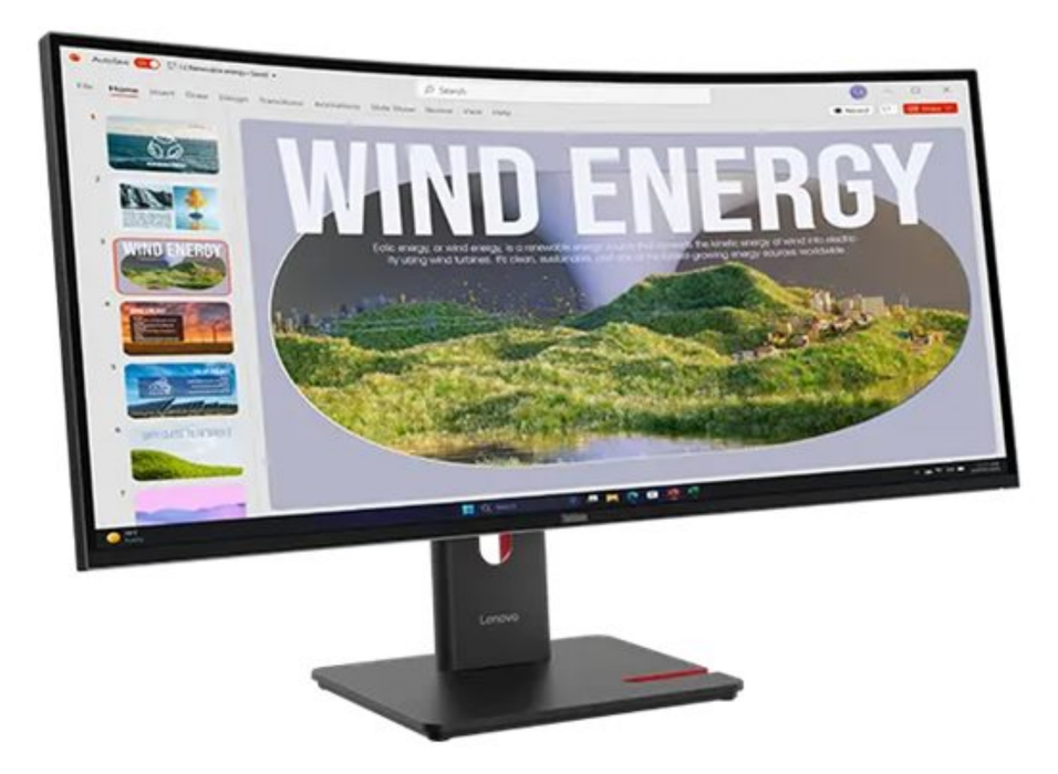 Lenovo ThinkVision T34WD-40 34" 120Hz 4ms Curved UWQHD USB-C Docking Monitor Desktop Monitor Lenovo