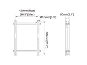 Multibrackets M Pro Series 400x600 Dual Fixed Arms Wire | 7350105216541 Mounting Accessory Multibrackets