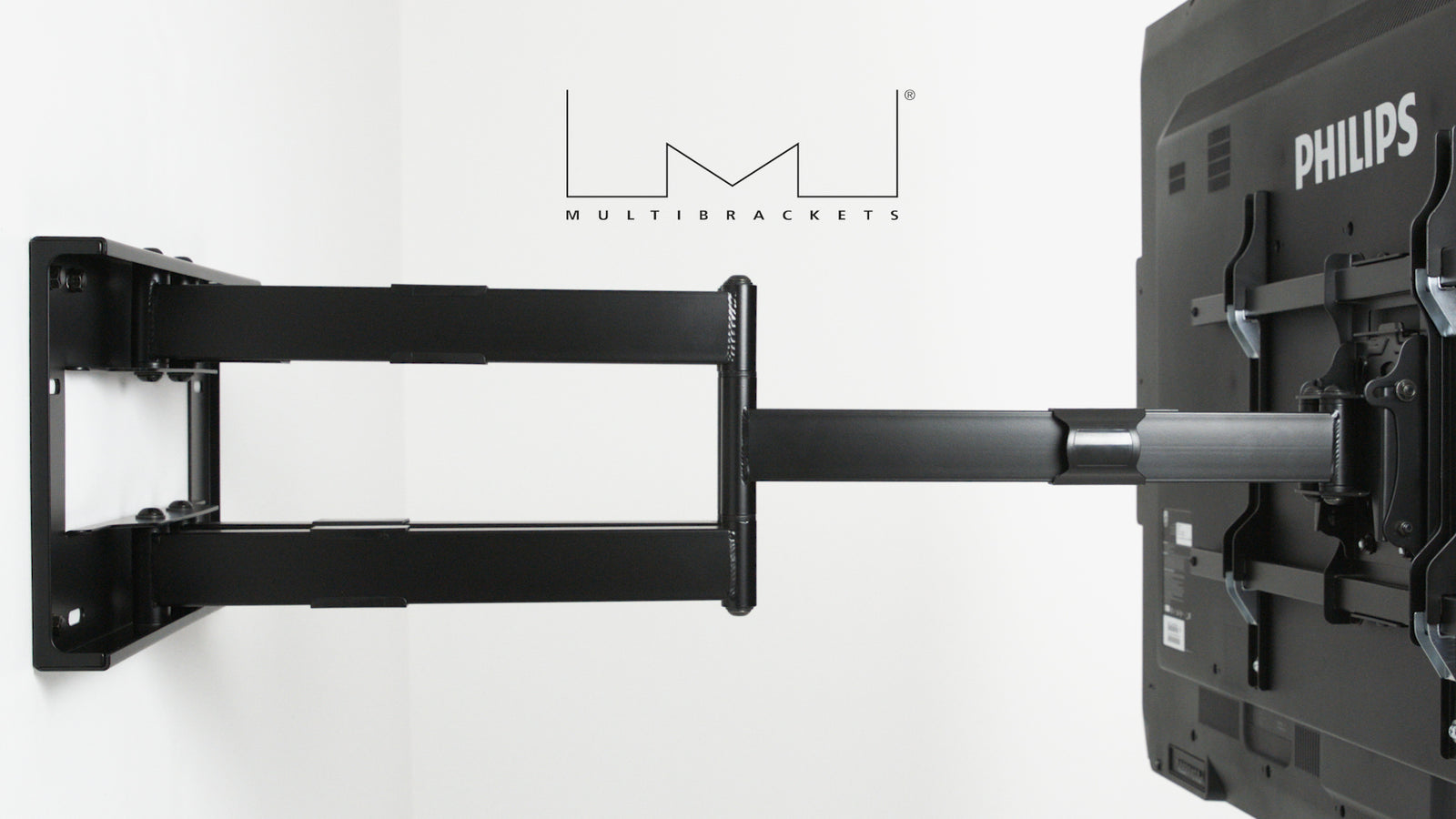 Multibrackets M Universal Long Reach Dual Arm TV Wall Mount - 50" to 80" Screen Wall Mount Bracket Multibrackets