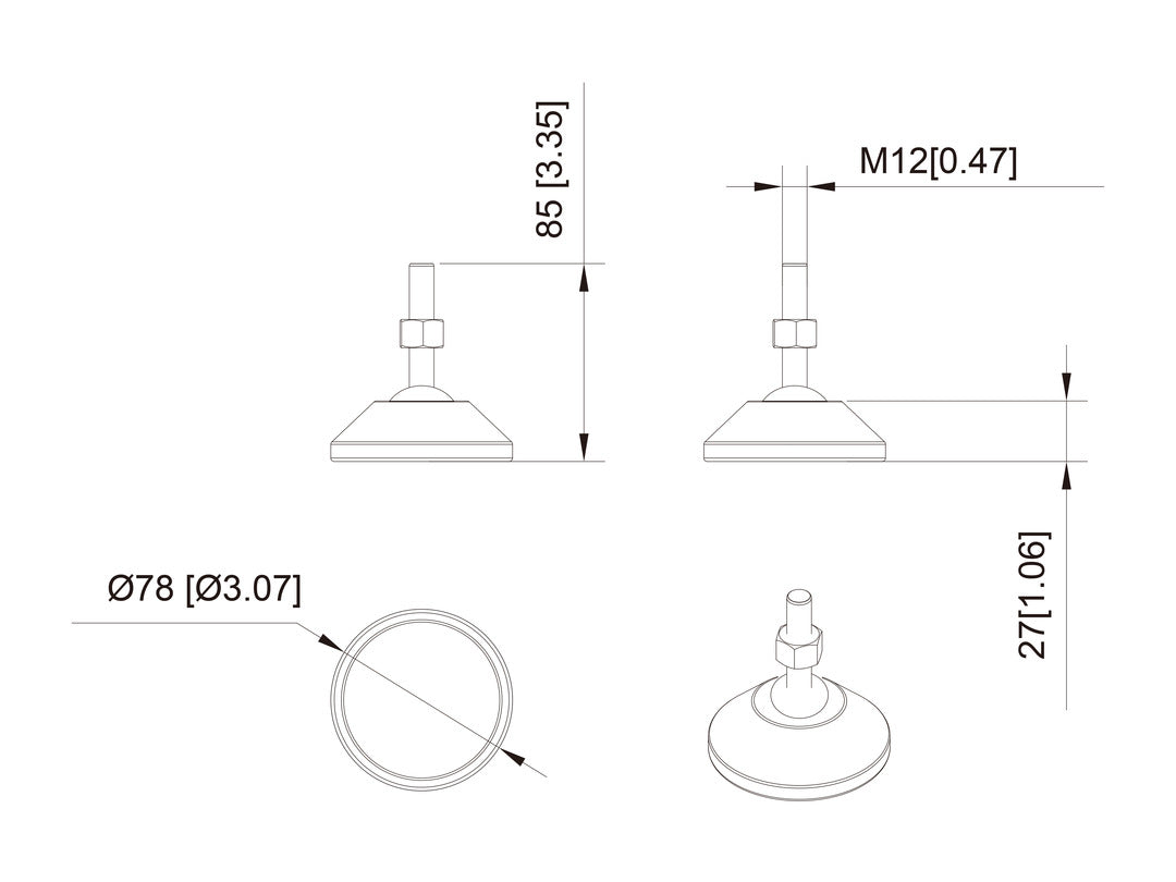 Multibrackets M Pro Series Adjustable Feet Pro Mounting Accessory Multibrackets