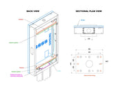 Multibrackets OH55F/B/A-S Outdoor M Totem Pro Single - 55" Wall Mount Bracket Multibrackets
