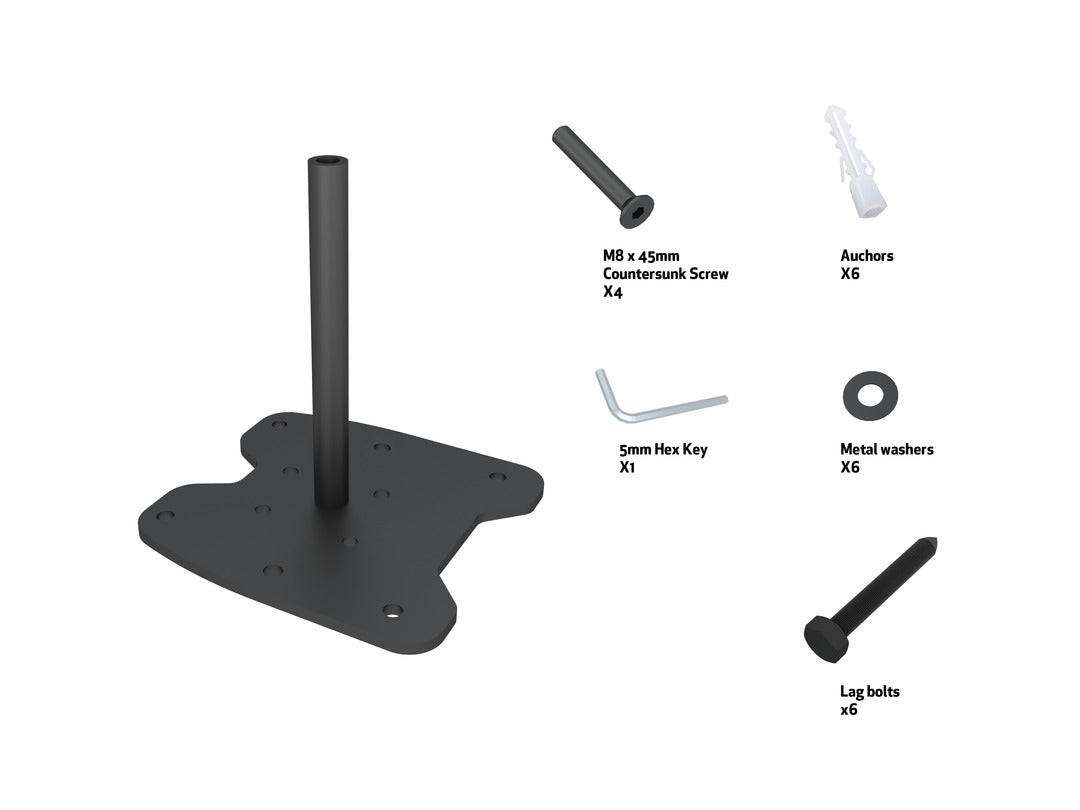 Multibrackets M Pro Series Bolt Down Floor Plate Mounting Accessory Multibrackets