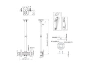 Multibrackets MBC1U M Pro CCTV Ceiling Mount For Single-Dome Camera | 7350105216589 Ceiling Mount Bracket Multibrackets