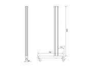 Multibrackets M Pro Series Wheelbase 180cm Pro Inc Castors Mounting Accessory Multibrackets