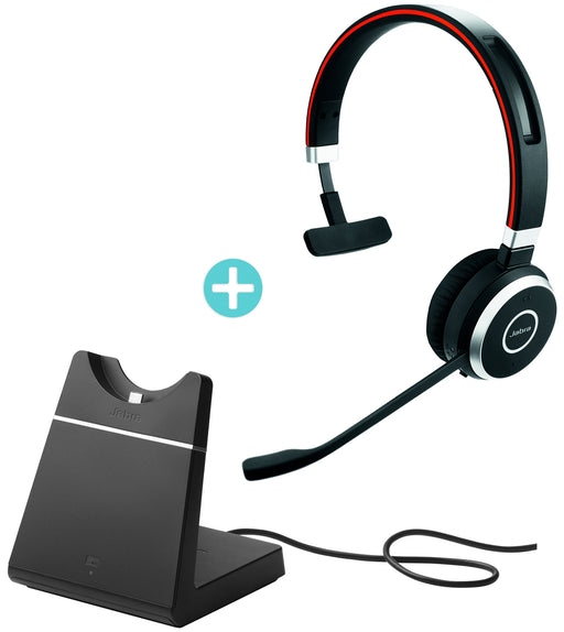 Jabra Evolve 65 MS Mono Headset with Charging Stand | 6593-823-399