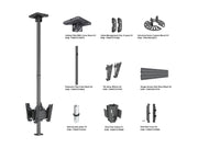 Multibrackets MBC1UX2 M Pro CCTV Ceiling Mount For Single-Dome Camera | 7350105216596 Ceiling Mount Bracket Multibrackets