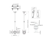 Multibrackets MBC1UX2 M Pro CCTV Ceiling Mount For Single-Dome Camera | 7350105216596 Ceiling Mount Bracket Multibrackets