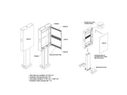 Multibrackets OH55F/B/A-S M Totem Pro Triple - 55" Wall Mount Bracket Multibrackets