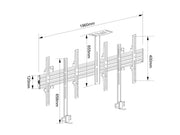 Multibrackets M Pro Series Collaboration Side by Side - 65" Wall Mount Bracket Multibrackets