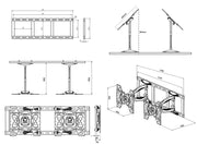 Multibrackets 32" - 50" M Pro Series Gable Mount | 7350105216633 Wall Mount Bracket Multibrackets