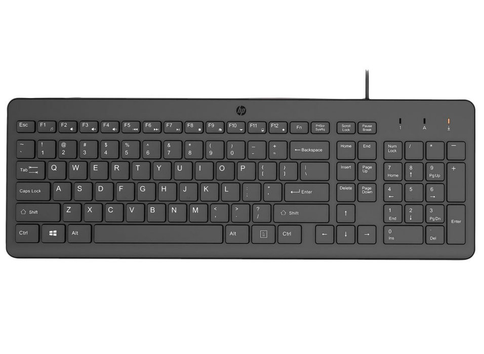 HP 150 Wired USB Keyboard - Full-Size | 664R5AA#ABE Keyboard & Mouse HP