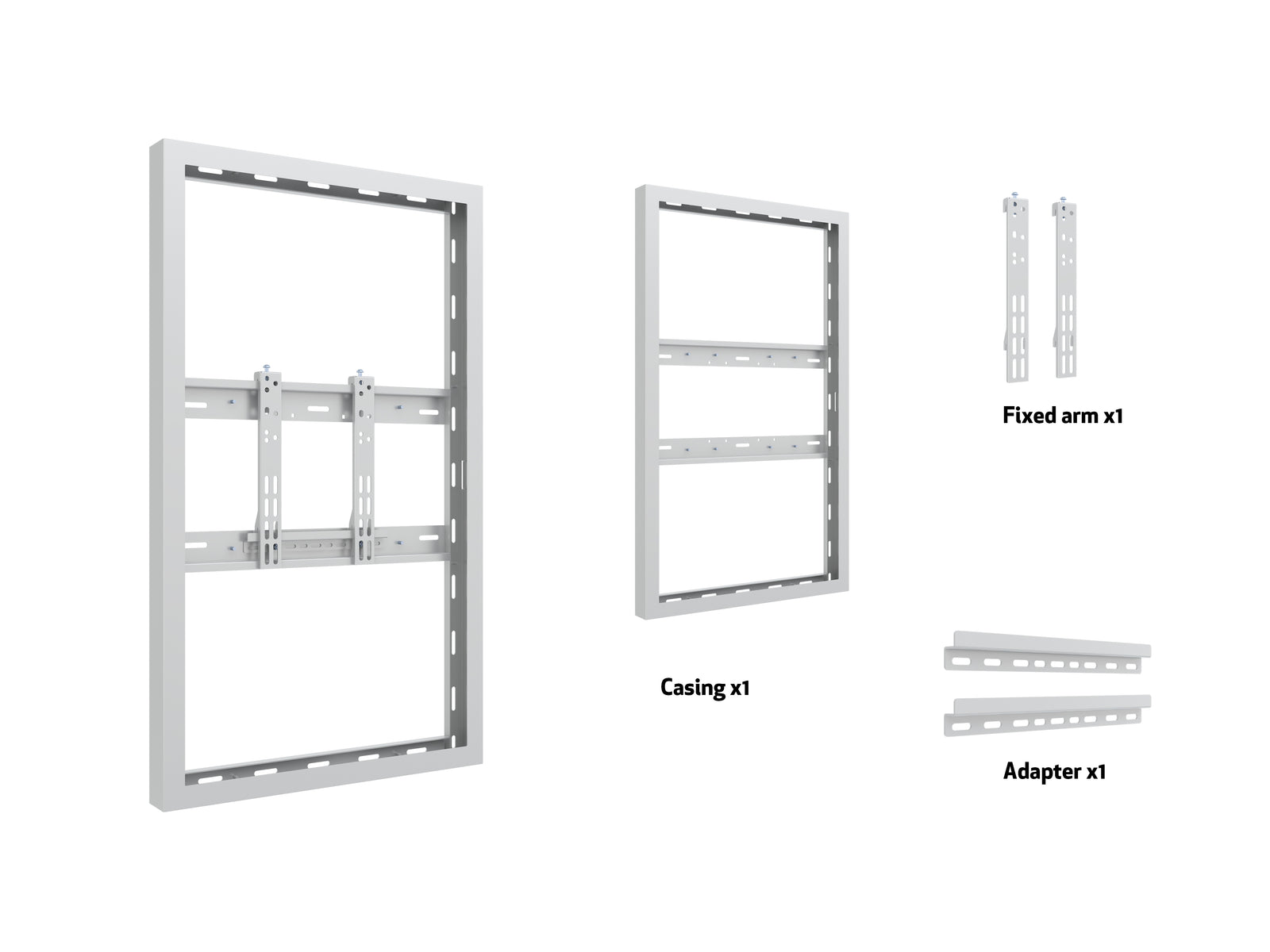 Multibrackets M Pro Series Enclosure 43" Wall Slim Small White Signage Display Enclosures Multibrackets