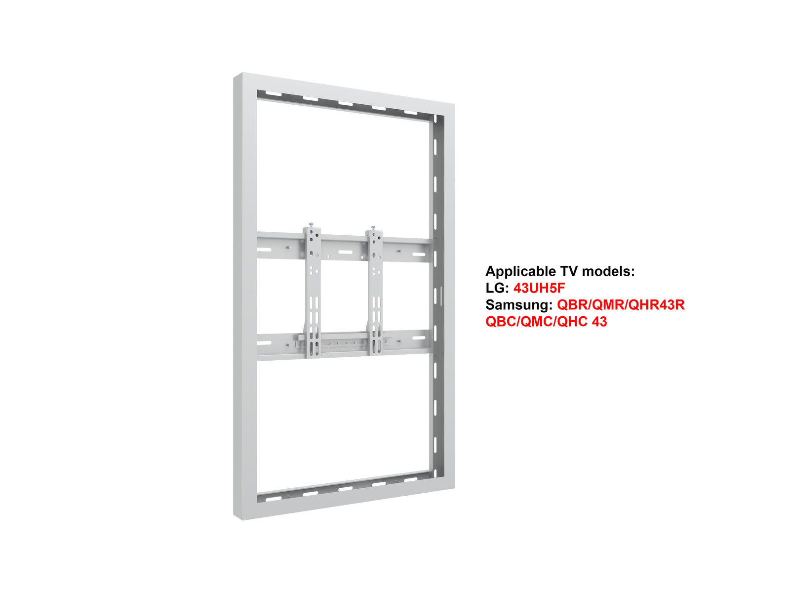 Multibrackets M Pro Series Enclosure 43" Wall Slim Small White Signage Display Enclosures Multibrackets