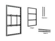 Multibrackets M Pro Series Enclosure 55" Wall Slim Medium Black Signage Display Enclosures Multibrackets