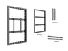 Multibrackets M Pro Series Enclosure 55" Wall Slim Medium Black Signage Display Enclosures Multibrackets