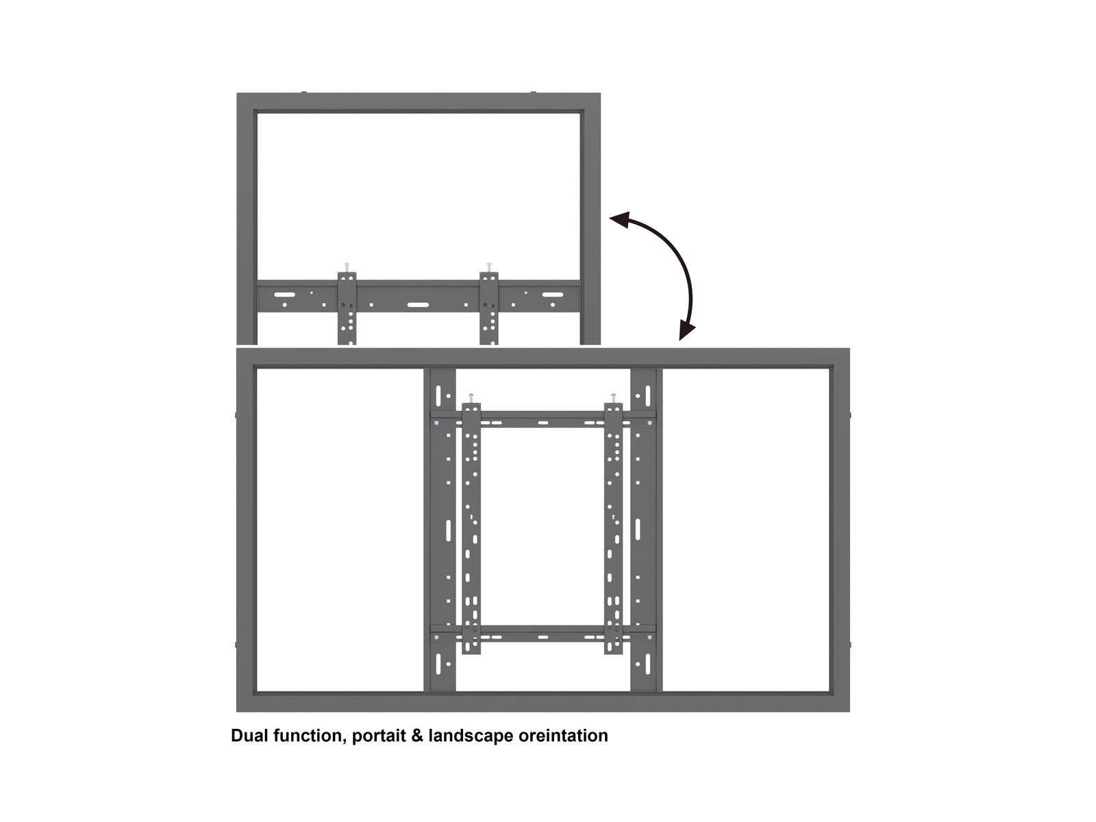 Multibrackets M Pro Series Enclosure 55" Wall Slim Medium Black Signage Display Enclosures Multibrackets