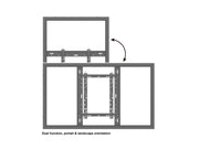 Multibrackets M Pro Series Enclosure 55" Wall Slim Medium Black Signage Display Enclosures Multibrackets