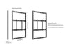 Multibrackets M Pro Series Enclosure 55" Wall Slim Medium Black Signage Display Enclosures Multibrackets