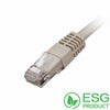 Cablenet 0.5m Cat5e RJ45 Grey U/UTP PVC 24AWG Flush Moulded Boot P/Lead PK 100