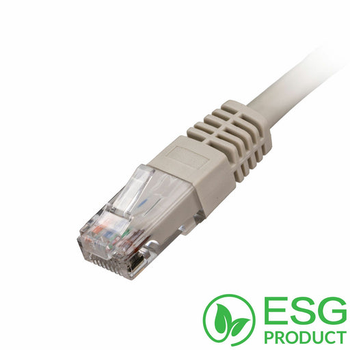 Cablenet 0.5m Cat5e RJ45 Grey U/UTP PVC 24AWG Flush Moulded Boot P/Lead PK 100 Ethernet Cable Cablenet